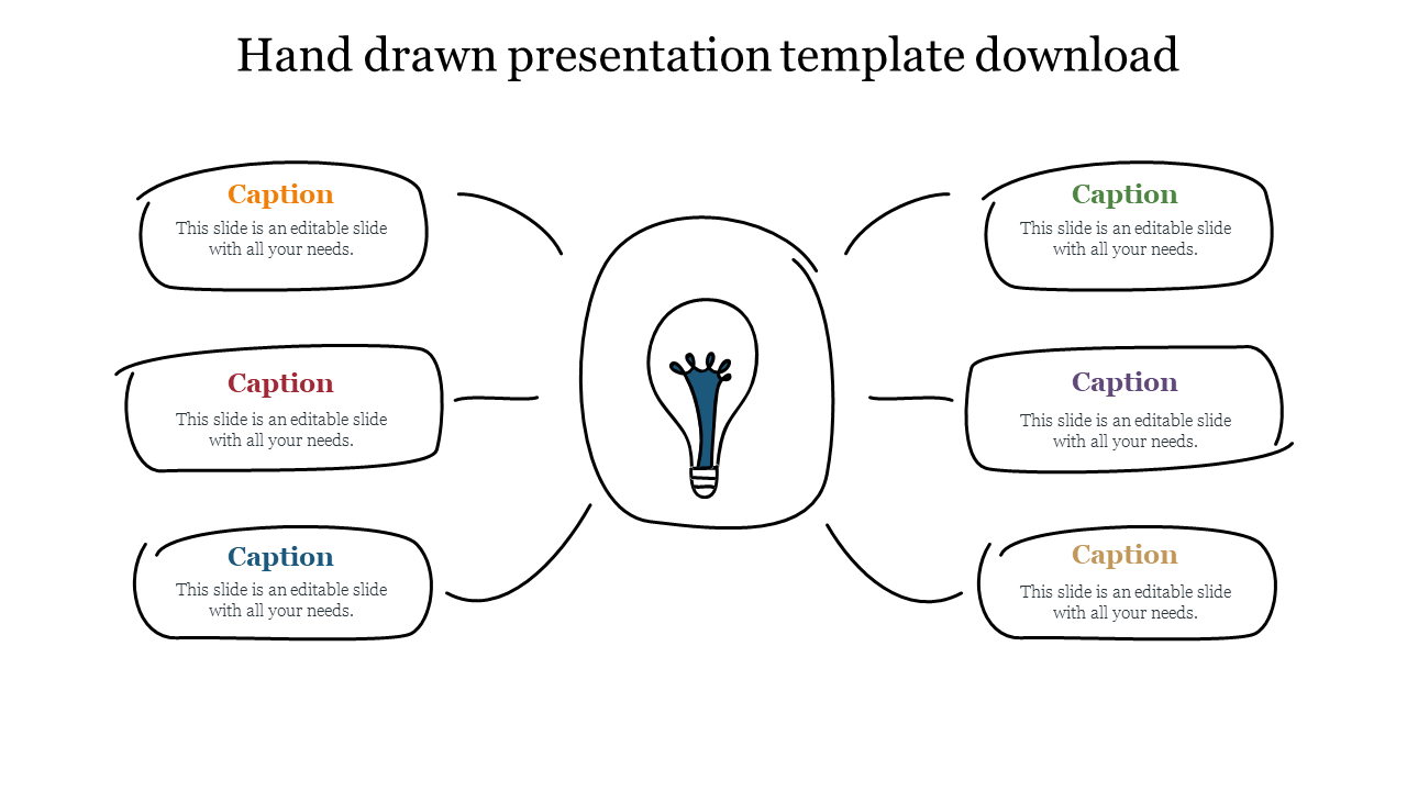 Hand drawn presentation template download  